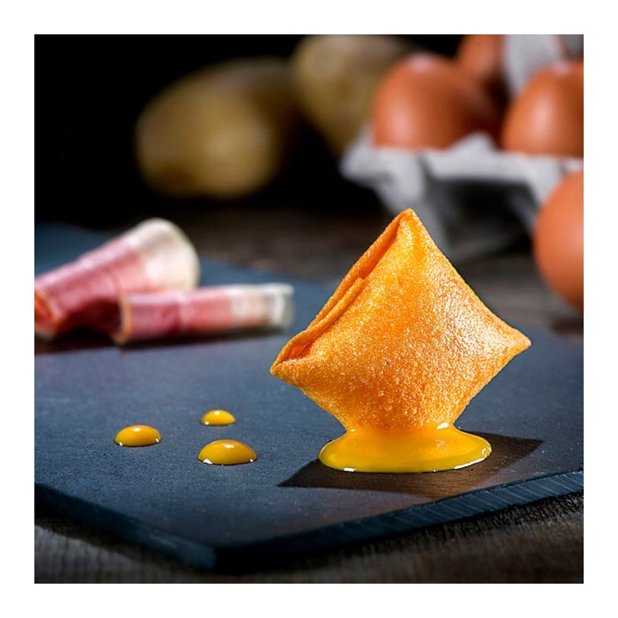 PINTXO DE HUEVO PATATA Y BACON CAJA 5X25 UDS 23 GRS