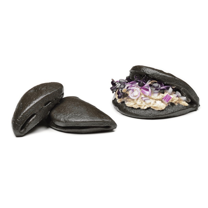 Mini Pan Bao Negro 15g - Panecillo al Vapor Ultracongelado | Caja 200 uds