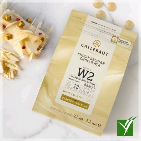 Chocolate blanco premium W2 Callebaut en gotas / Bolsa 2,5 kg