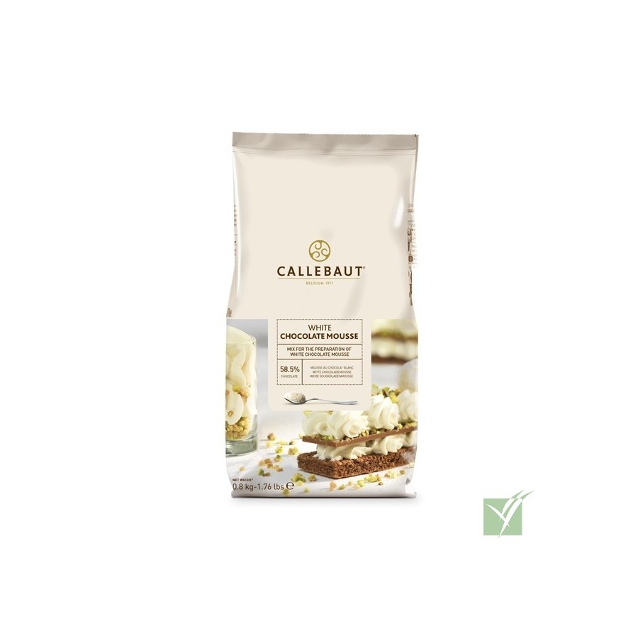 Preparado para mousse de chocolate blanco Callebaut - Bolsa 800 gr.