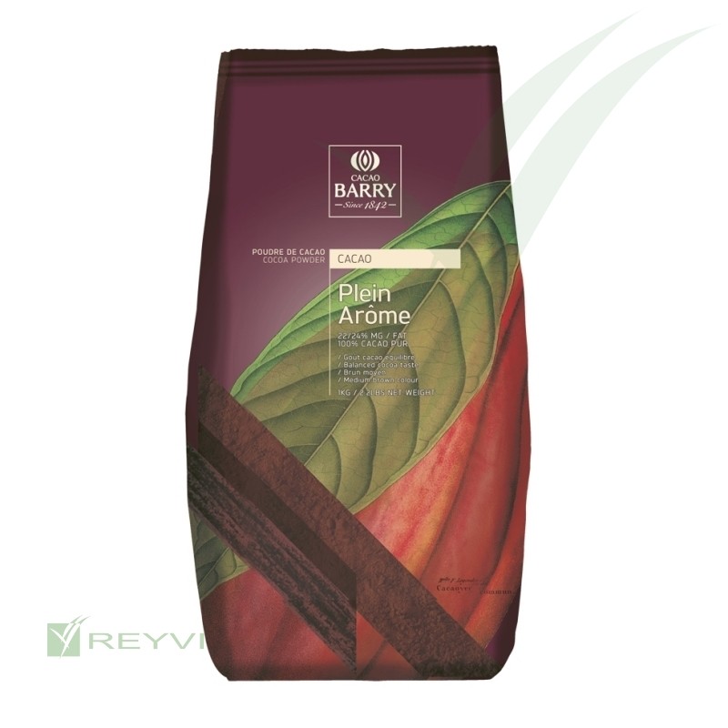 Cacao Plein Arome Barry | Polvo de Cacao 100% | Bolsa 1 kg