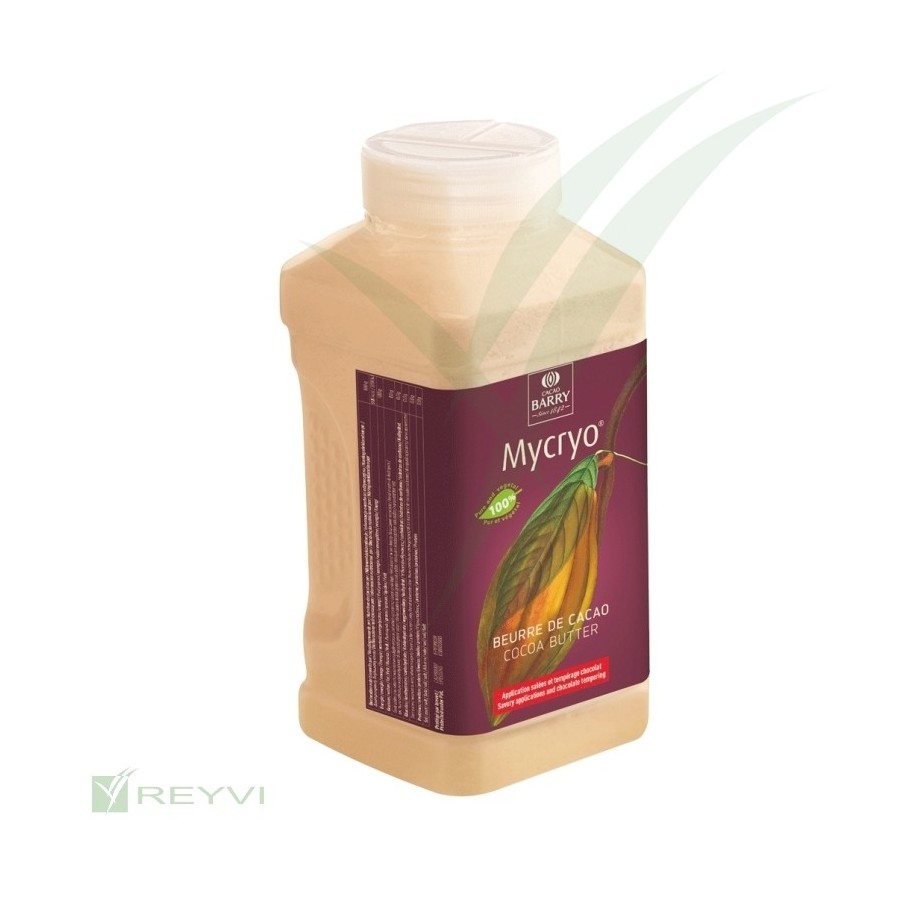 Mycryo Manteca de Cacao 100% Pura en Polvo | Ideal para Atemperar | Bote 550 gr