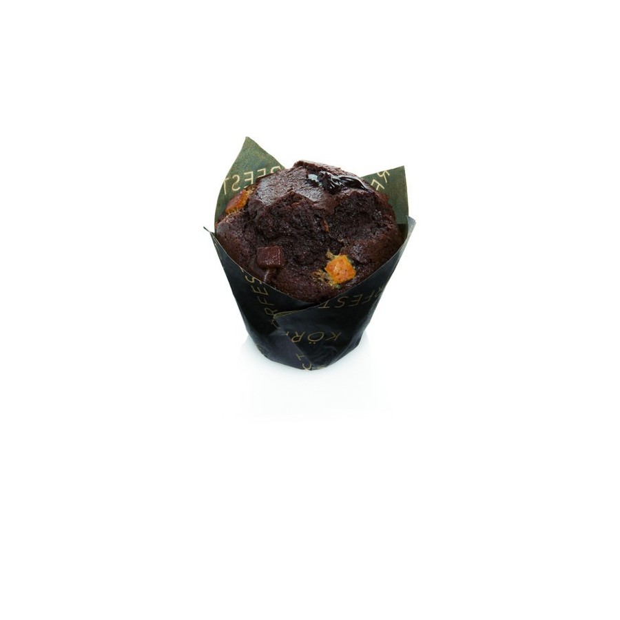 Muffin triple bombón con intenso sabor a chocolate y relleno de cacao, 115 g

