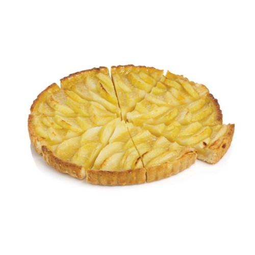 Tarta de manzana precortada con base de compota y crumble

