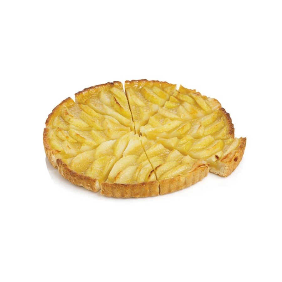 Tarta de manzana precortada con base de compota y crumble

