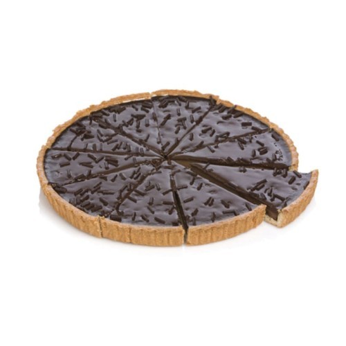 Tarta de chocolate precortada con base de galleta crujiente

