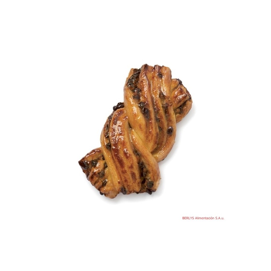 Mini trenza con crema y pepitas de cacao 85 g Körfest

