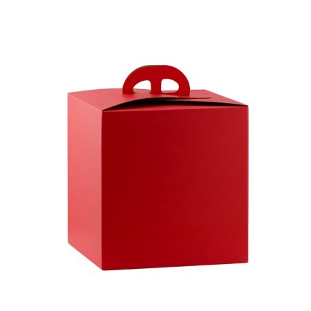 CAJA TOP CLASS PANETTONE ROJA 21x21xH22CM P/50UD