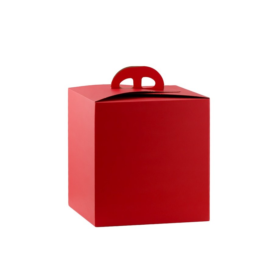 CAJA TOP CLASS PANETTONE ROJA 17x17xH20CM P/50UD