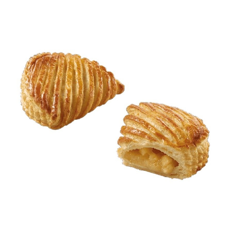 Empanadilla de hojaldre con relleno dulce de manzana.