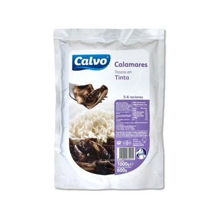 CALAMARES TROZOS EN TINTA CALVO B/1 KG C/10 UD