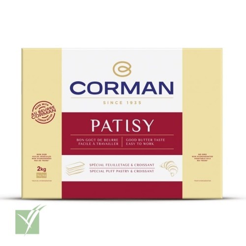 Patisy 78% M.G. de Corman | Sabor a Mantequilla | Plasticidad y Textura Firme | Ideal para Altas Temperaturas