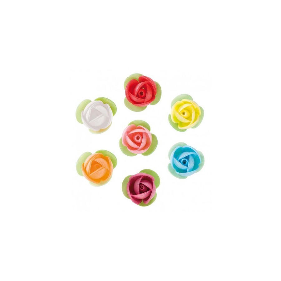 ROSA MINI SURT OBLEA C/HOJA 3CM C/150UD