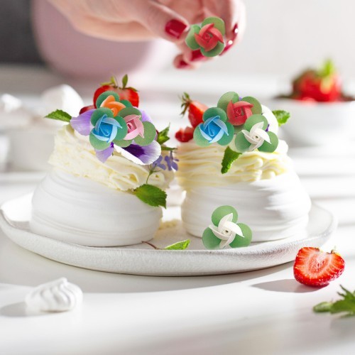 ROSA MINI SURT OBLEA C/HOJA 3CM C/150UD