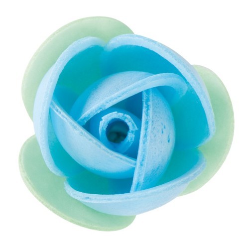 ROSA C/HOJA AZUL OBLEA 35 MM C/140 UD