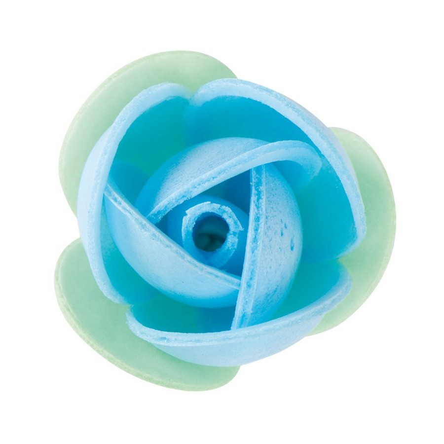 ROSA C/HOJA AZUL OBLEA 35 MM C/140 UD