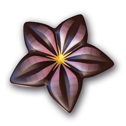 FLOR CHOCOLATE NEGRO 3D C/76 UD DEK