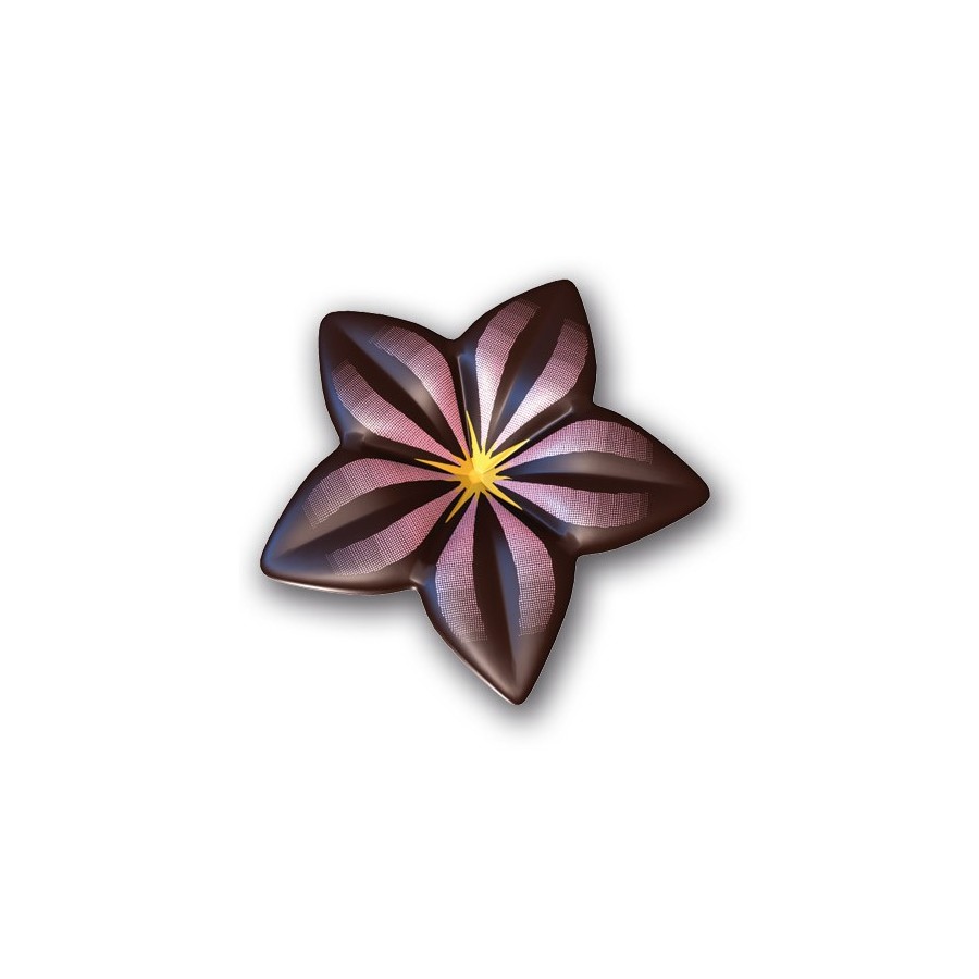 FLOR CHOCOLATE NEGRO 3D C/76 UD DEK