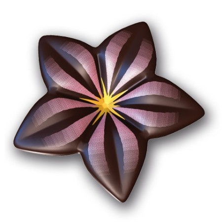 FLOR CHOCOLATE NEGRO 3D C/76 UD DEK