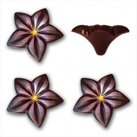 FLOR CHOCOLATE NEGRO 3D C/76 UD DEK
