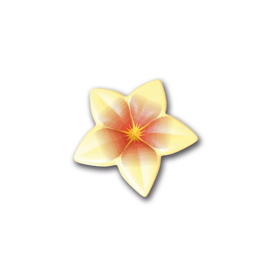 FLOR CHOCOLATE BLANCO 3D C/76 UD DEK