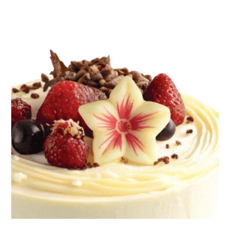 FLOR CHOCOLATE BLANCO 3D C/76 UD DEK