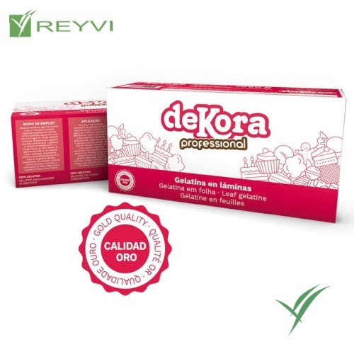 GELATINA EN HOJAS ORO C/1 KG 220UDS APROX DEKORA