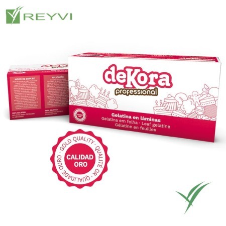 GELATINA EN HOJAS ORO C/1 KG 220UDS APROX DEKORA