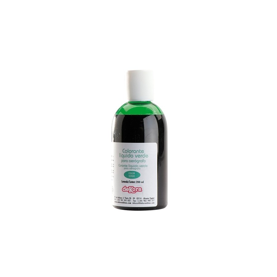 COLORANTE VERDE 190 ML LIQUIDO DEK