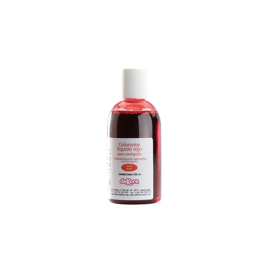 COLORANTE ROJO 190 ML LIQUIDO DEK