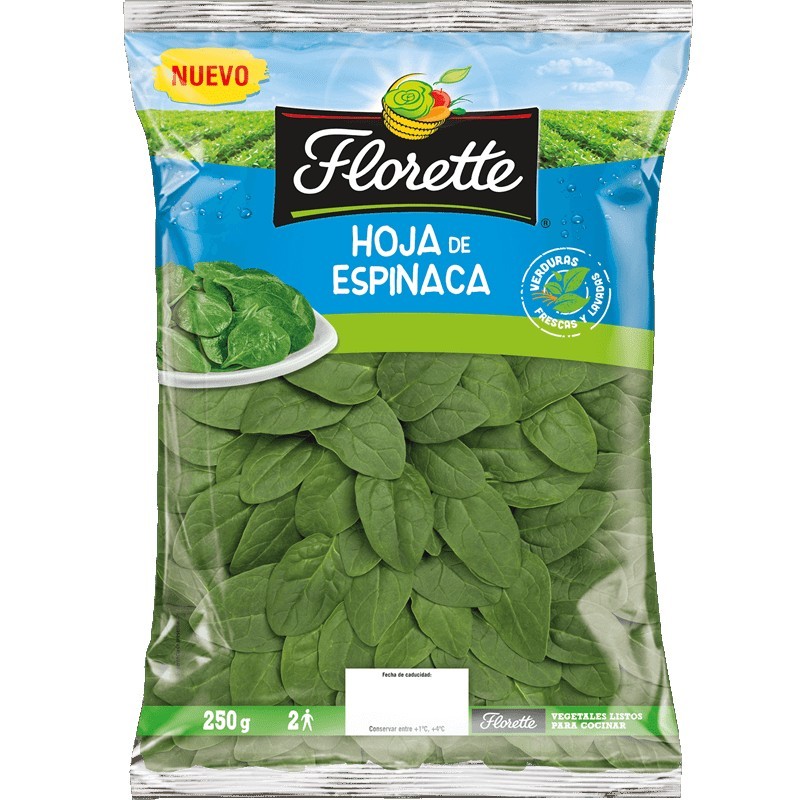 MINI HOJA ESPINACA 250 GR C/4 UD