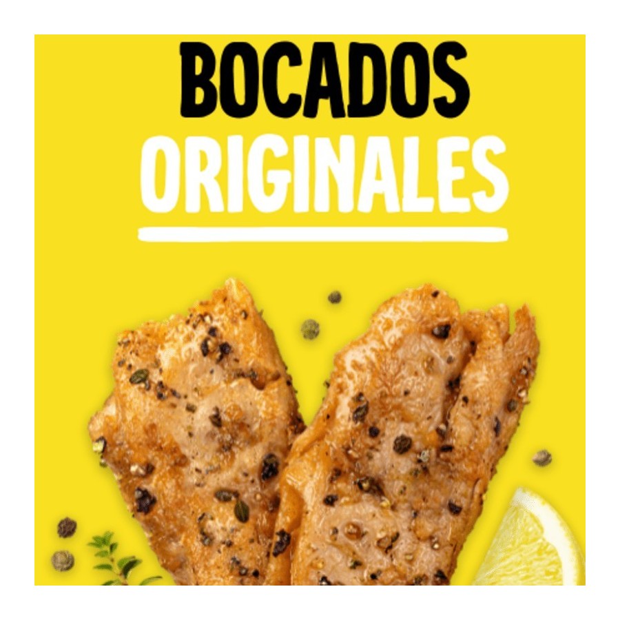 Bocados vegetales sabor pollo – 100 % vegetal con aceite de oliva