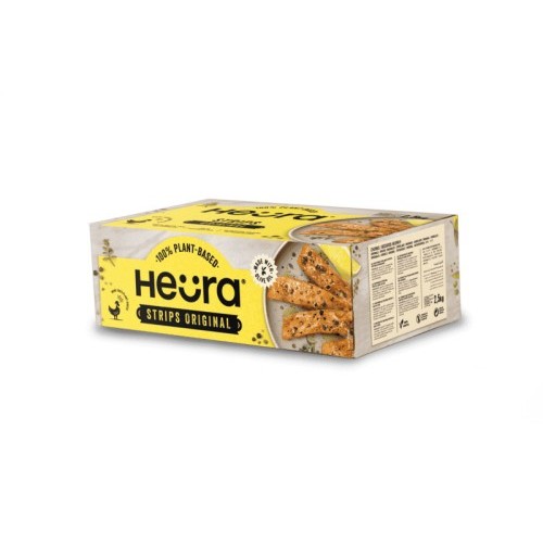 Tiras vegetales Heüra sabor pollo – caja 2,5 kg, apto veganos