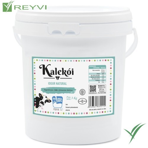 KALEKOI YOGURT NATURAL CUBO 3 KG