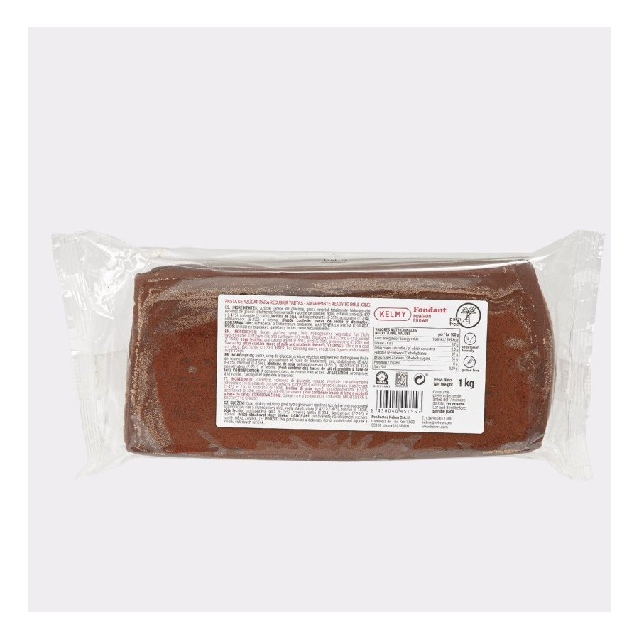 KELMY FONDANT MARRON PQTE 1 KG