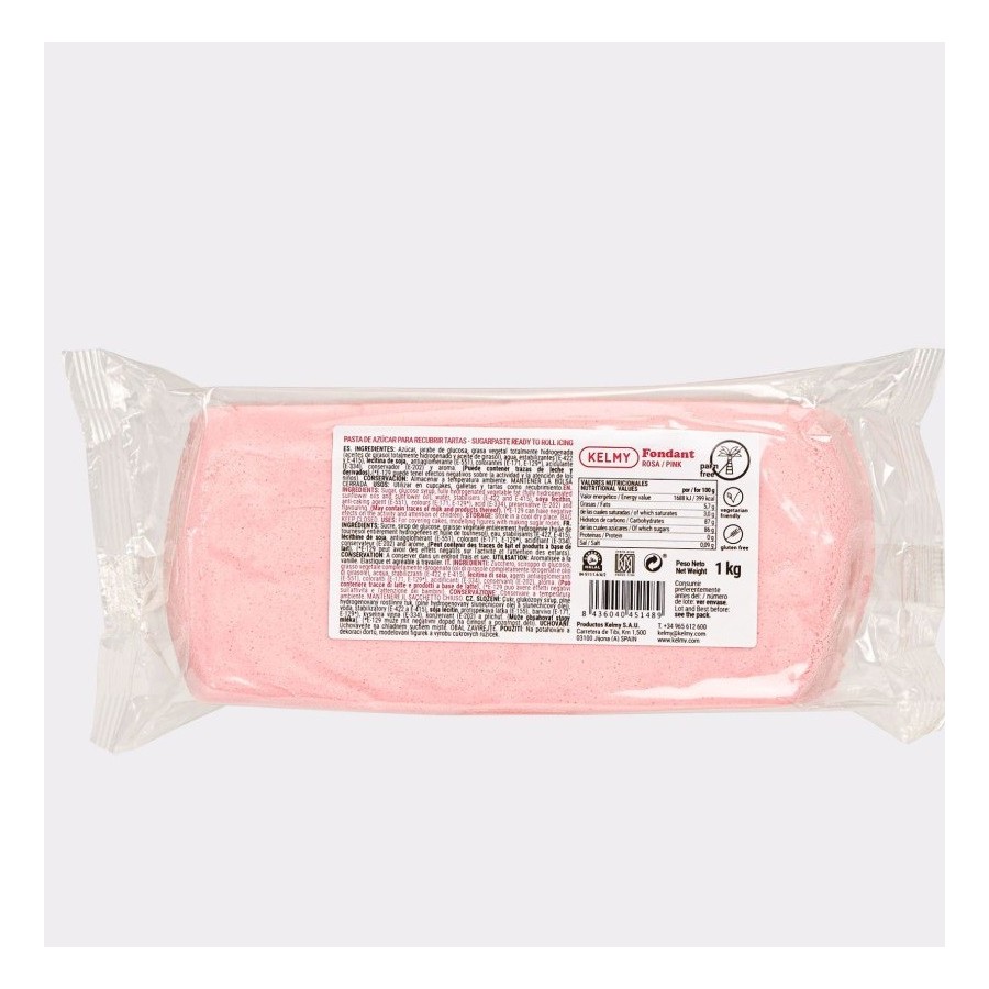 KELMY FONDANT ROSA PQTE 1 KG
