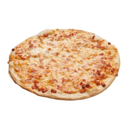 Pizza redonda de jamón york masa fina 28 cm / 330 gr.