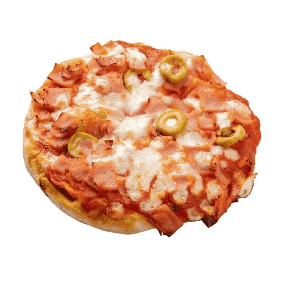 Mini pizza redonda sabor jamón y queso 14 cm / 155 gr