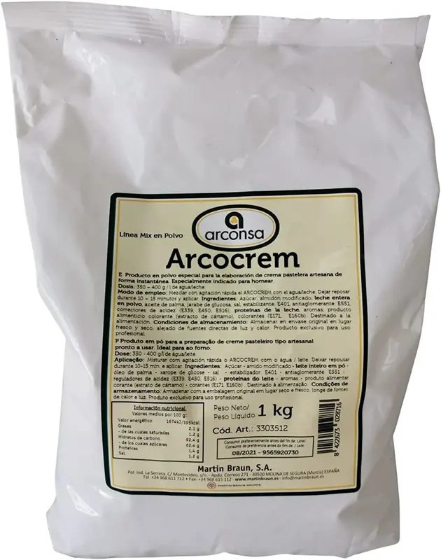 ARCOCREM CREMA PASTELERA POLVO B/1 KG (C/10)