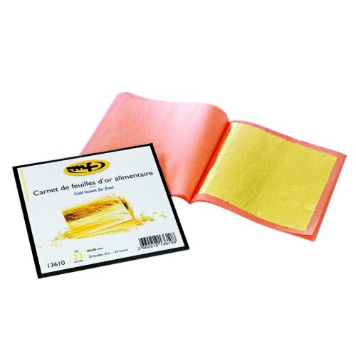 HOJAS DE ORO 8x8 CM P/25 UD