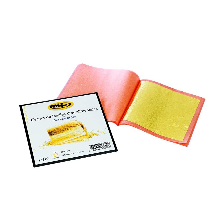 HOJAS DE ORO 8x8 CM P/25 UD