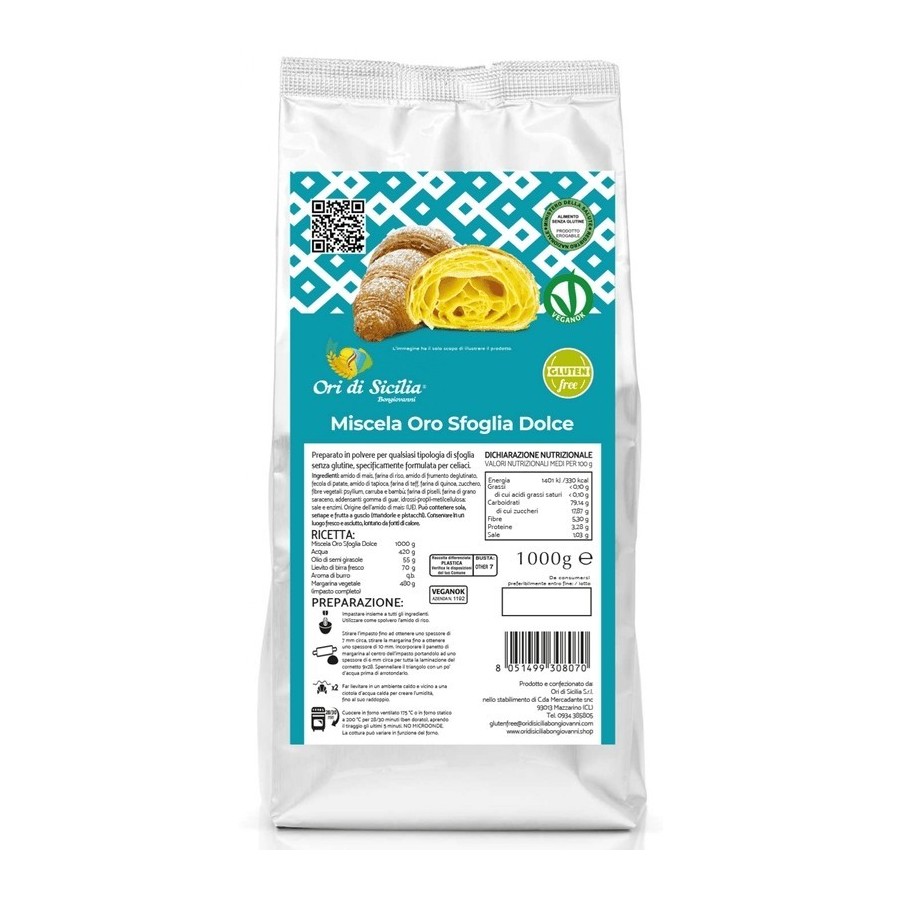 Preparado sin gluten para masas dulces de pastelería