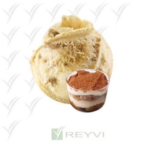 Helado artesano de tiramisú con mascarpone y galleta

