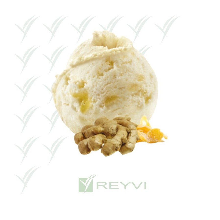 Helado artesano con jengibre confitado

