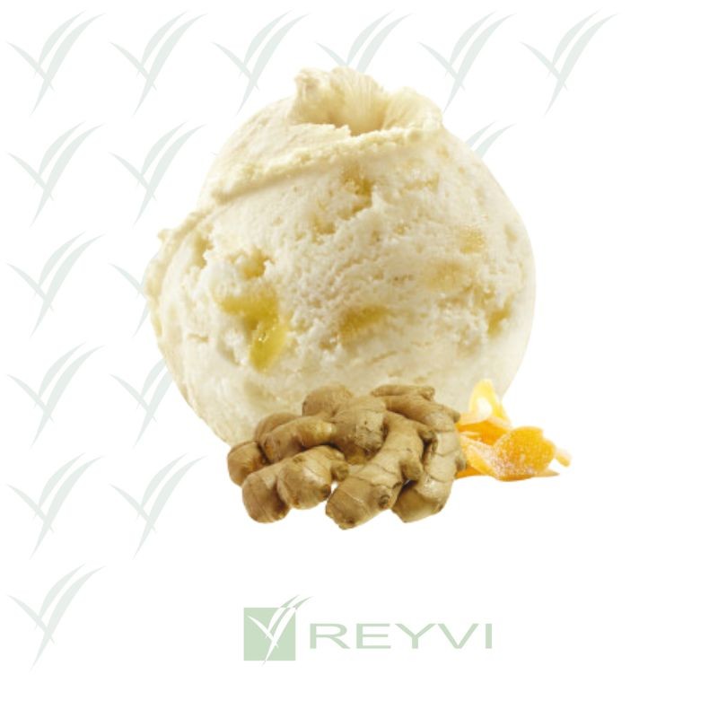 Helado artesano con jengibre confitado

