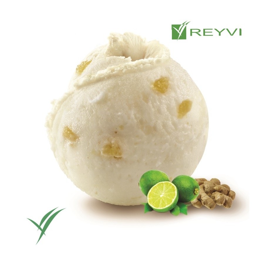 Sorbete artesano de lima confitada y jengibre

