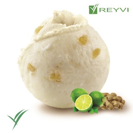 Sorbete artesano de lima confitada y jengibre

