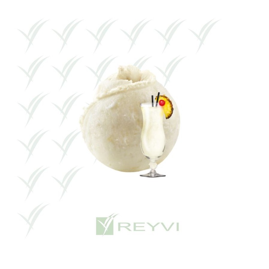 Sorbete artesano de piñacolada