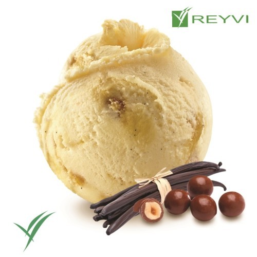 Helado artesano de vainilla con crocanti

