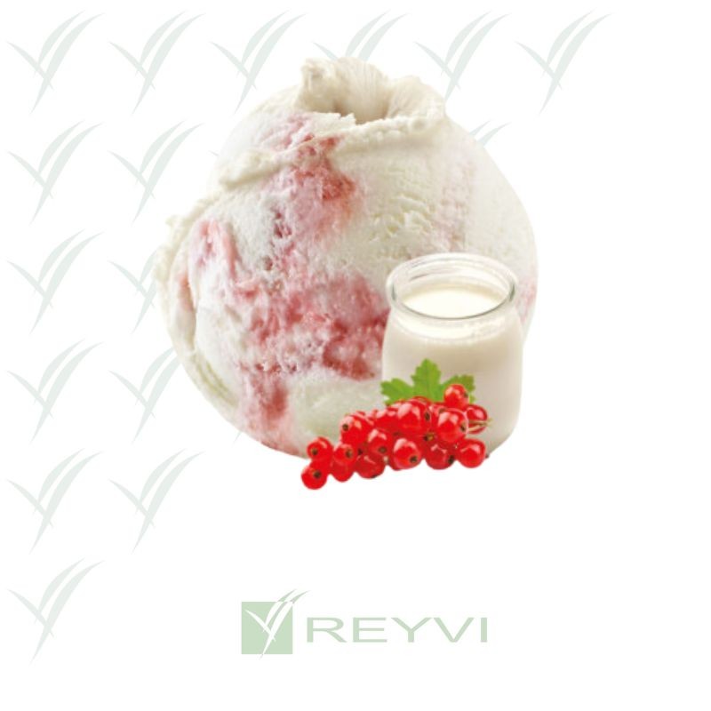Helado artesano de yogur búlgaro y grosella roja

